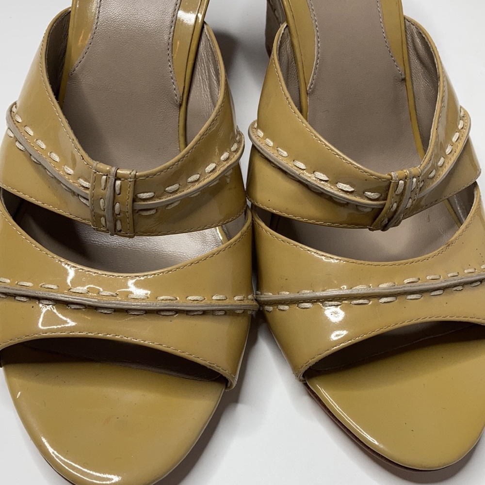 Cole Haan Patten Leather Wedge Sandals Sz: 10.5B - Picture 10 of 11